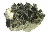 Cubic Pyrite Crystal Cluster - Peru #141815-2